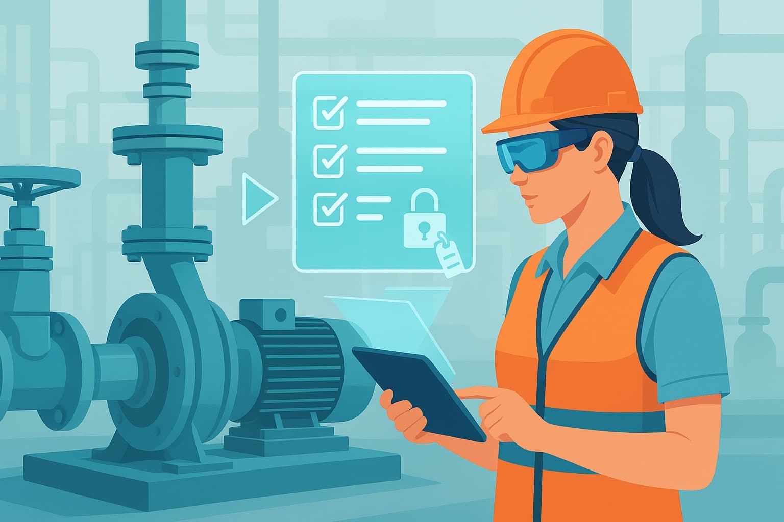 Safety first: using AR to enforce critical checks and lockout tagout procedures