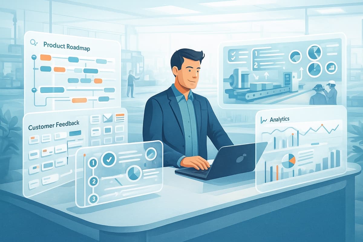 Product manager defining roadmap for AR and AI-guided work
