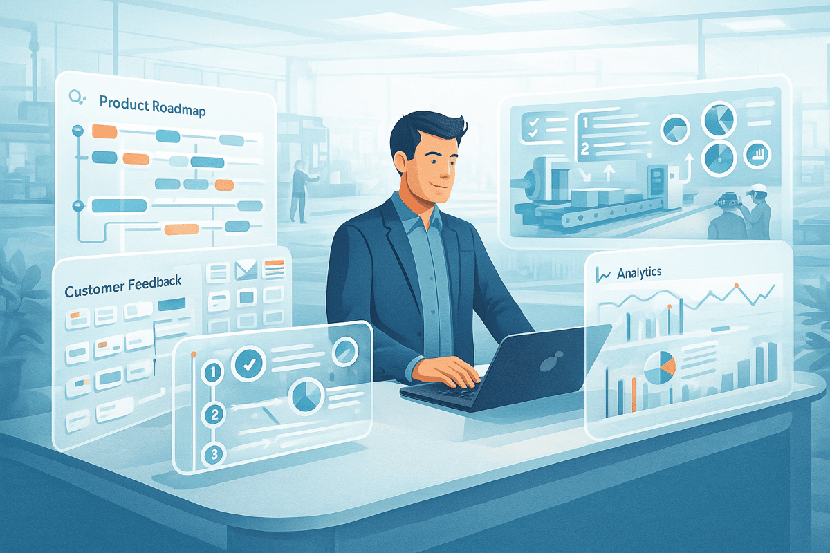 Product manager defining roadmap for AR and AI-guided work