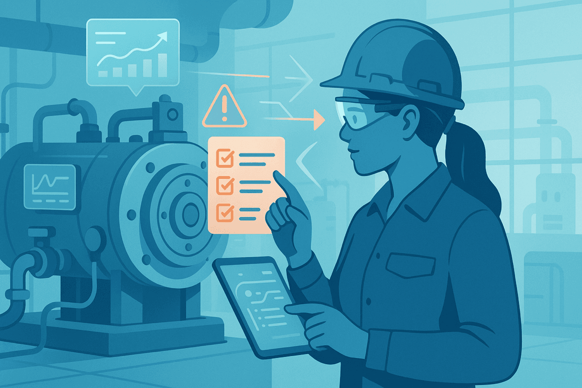 Operator following AR work instructions that capture and preserve corporate knowledge